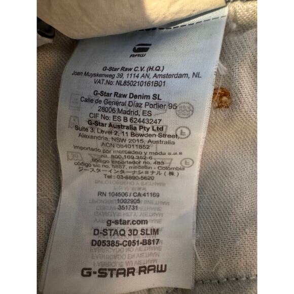 G-Star RAW D-Staq 3D Slim Jeans – Men’s 28x32 (Zipper Fly) – NEW Without Tags - Picture 8 of 11